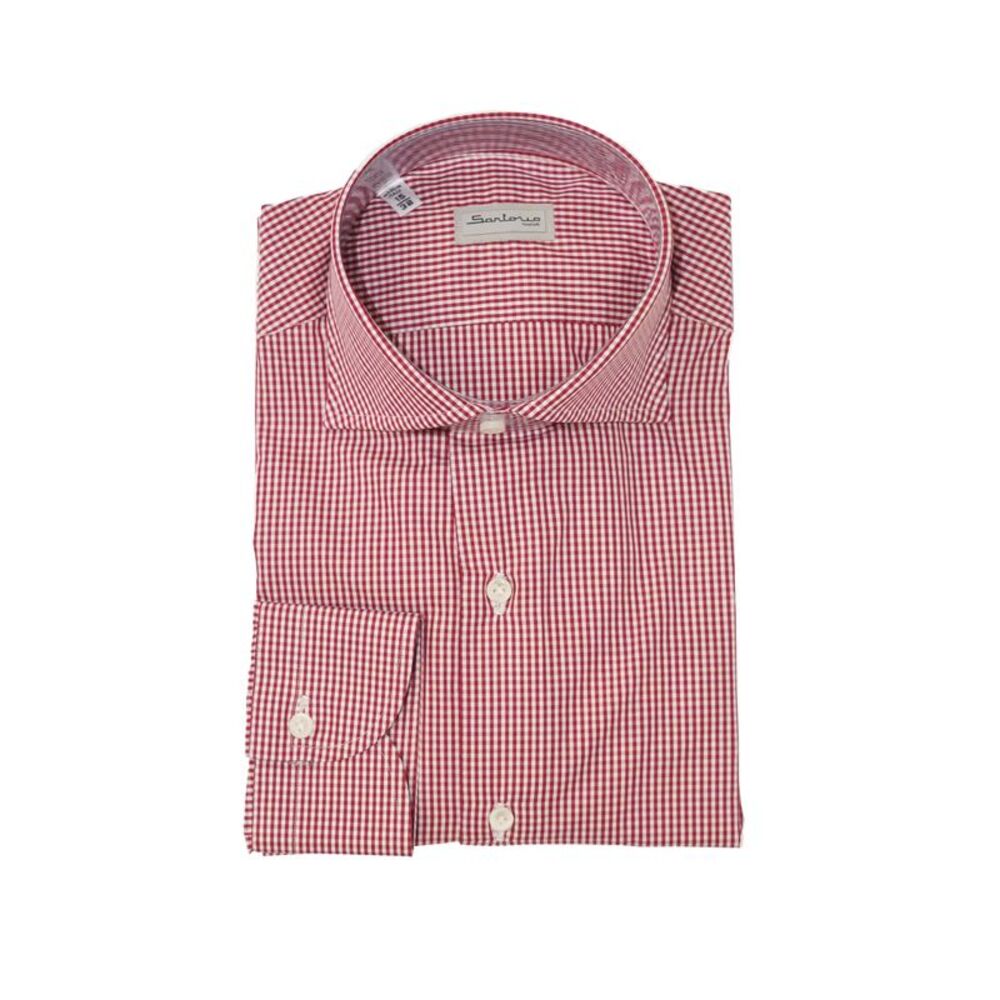 Sartorio Micro Gingham Cotton Dress Shirt